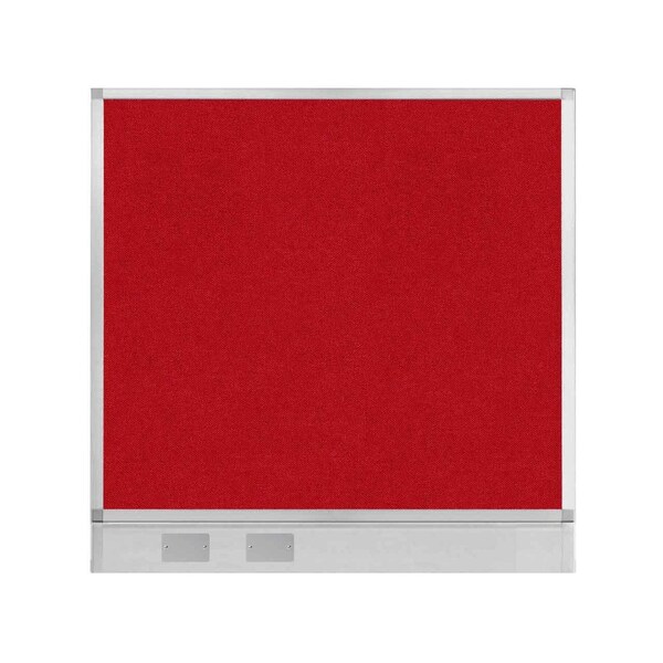 Versare Hush Panel Configurable Cubicle Partition 4' x 4' Red Fabric w/ Cable Channel 1855427 - main
